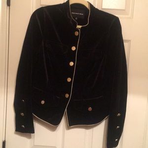 Velvet black jacket w/gold buttons (Who What Wear)